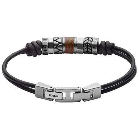 💍 Fossil JF84196 Leder- & Edelstahlarmband für 31,34€ (statt 39€)
