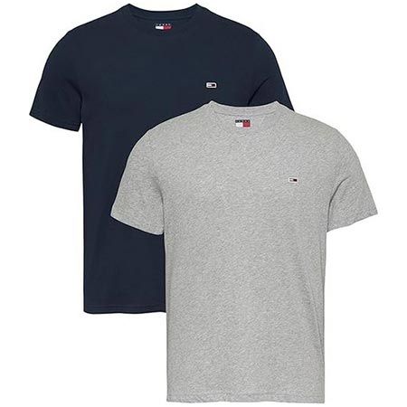 👕 2er Pack Tommy Jeans Tjm Xslim Jersey Tee T-Shirts ab 29€ (statt 43€)
