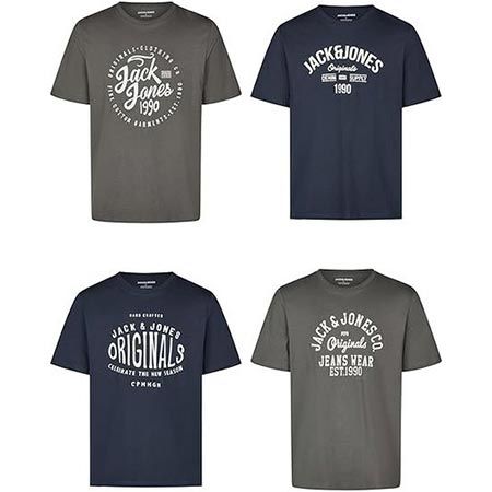 👕 4er Pack Jack & Jones JJLINO T-Shirts mit Motiv für 39,99€ (statt 60€)