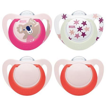 👶🏼 4er Pack NUK Star Day & Night Babyschnuller für 6,82€ (statt 11€)