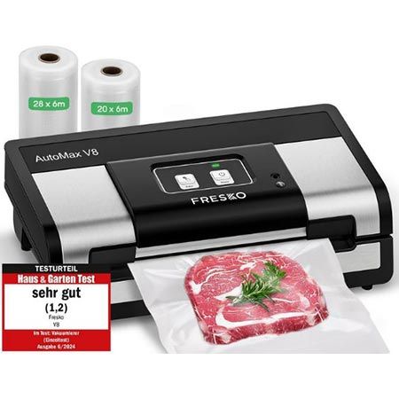 🍛 FRESKO Automatik Vakuumiergerät inkl. 2 Beutelrollen für 89,99€ (statt 120€)