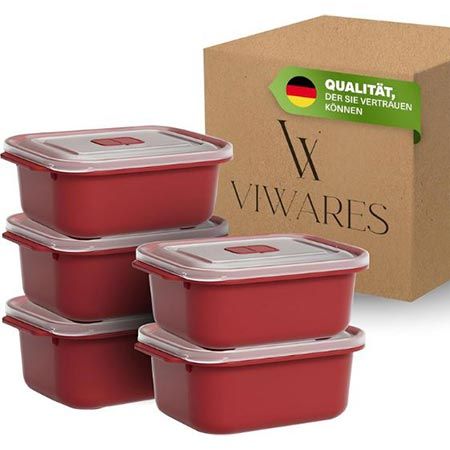 🍱 5er Set Viwares Frischhaltedosen, je 500ml für 12,66€ (statt 25€)