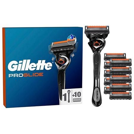 🪒 Gillette Fusion 5 Proglide + 10 Ersatzklingen ab 31,53€ (statt 48€)