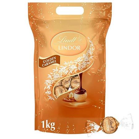 🍬 1kg Lindt Lindor Golden Caramel & Haselnuss, 80 Kugeln für 29,99€ (statt 40€)