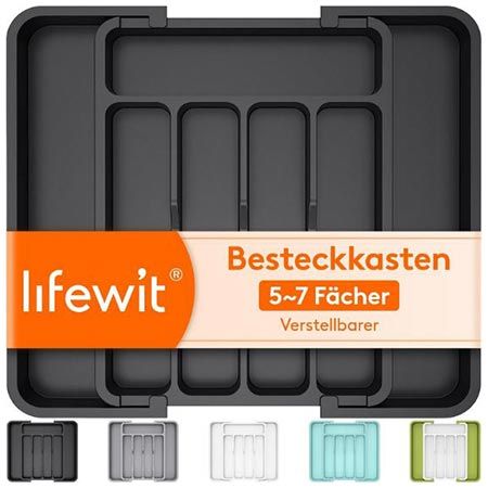 🍴 Lifewit Besteckkasten für Schubladen, ausziehbar bis 38cm für 7,99€ (statt 13€)