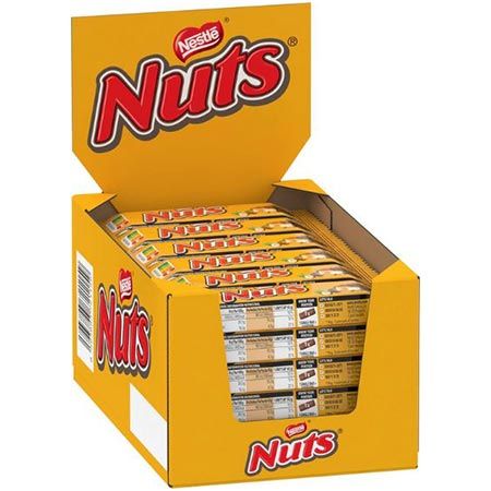 🍫 24er Pack Nestle Nuts Schokoriegel mit Haselnüssen & Karamell für 11,99€ (statt 20€)