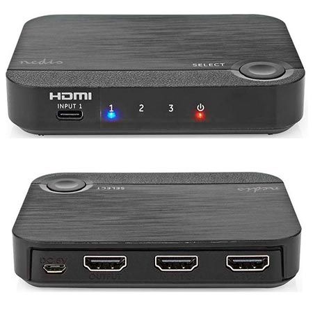 📺 Nedis HDMI Switch mit 2x Eingang & 1x Ausgang + USB-C für 19,99€ (statt 41€)