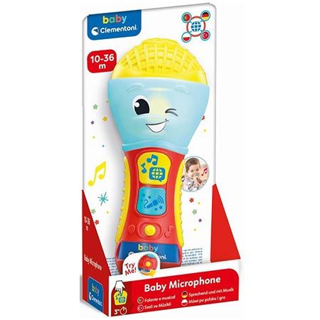🎤 Clementoni 17523 Baby-Mikrofon mit Licht, Musik & Stimmeffekt für 10,70€ (statt 22€)