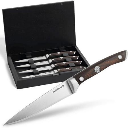 🥩 Burnhard Steakmesser-Set mit Pakka-Holzgriff, 4-tlg. für 35,90€ (statt 47€)
