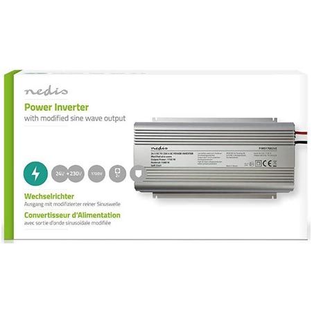🔌 Nedis Power Inverter 24V DC to 230V AC Wechseltrichter, 1700W für 97,65€ (statt 190€)