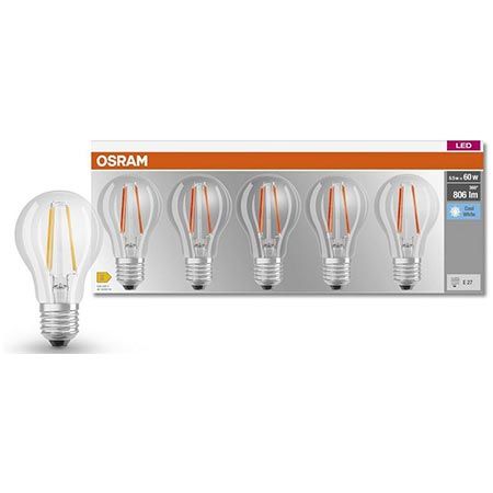💡 5er Pack Osram LED Base Classic A60 Filament LED-Lampen für 7,99€ (statt 12€)