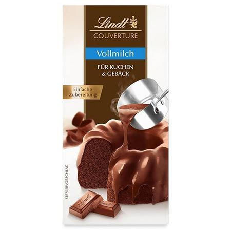 🍫 5er Pack Lindt Vollmilch Kuvertüre Schokolade, 100g für 13,90€ (statt 17€)