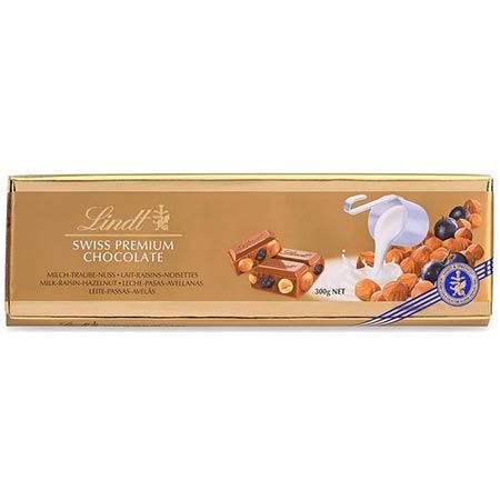🍫 Lindt Swiss Premium Traube-Nuss Schokoladen Tafel, 300g für 7€ (statt 13€)