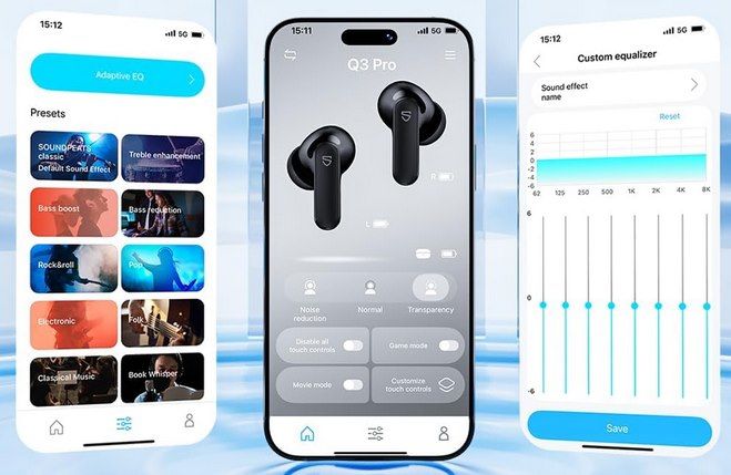 🎶 SoundPEATS Q3 Pro InEar Kopfhörer mit BT 6.0 für 21,74€ (statt 27€)