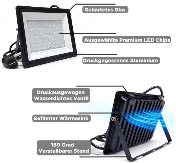 💡 2x GGTU 100W LED Außenstrahler mit 6500K & IP66 für 31,48€ (statt 45€) 💡 2x GGTU 100W LED Außenstrahler mit 6500K & IP66 für 31,48€ (statt 45€)