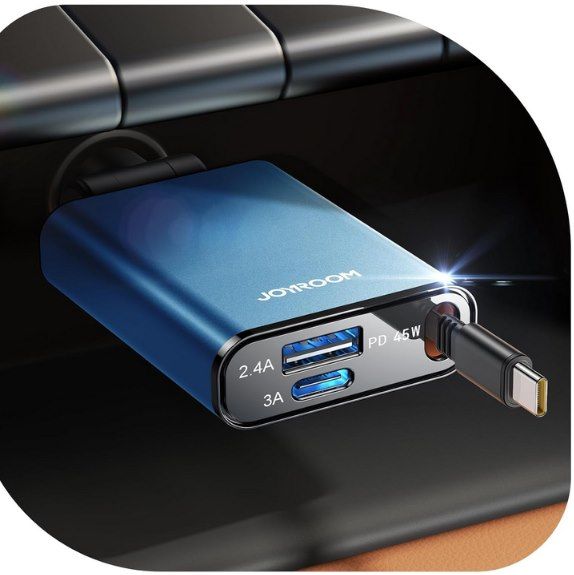 NO BRAINER! ⚡JOYROOM 72W Kfz Ladegerät mit integr. USB-C Kabel für 4,99€ (statt 10€)