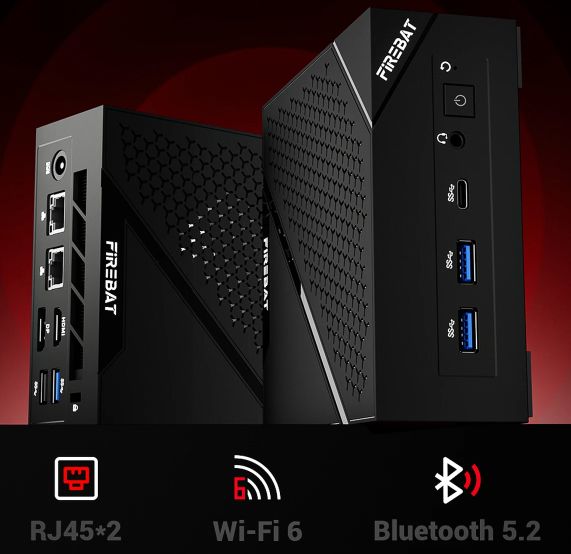 🖥️ FIREBAT Mini PC AM02L mit AMD 6600H, 16 GB LPDDR5 & 512 GB für 349,99€ (statt 400€)