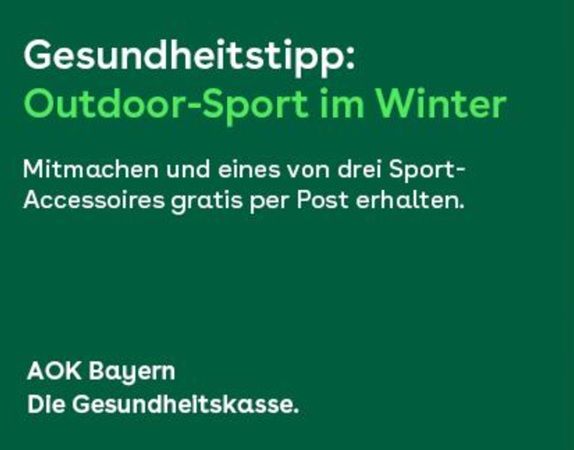 AOK Bayern: Hüfttasche, Multifunktionstuch oder Reflektorband gratis