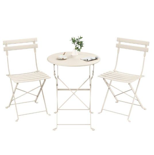 ️🪑 SONGMICS Balkonmöbel-Set mit 1 Klapptisch und 2 Stühlen für 52,99€ (statt 70€)