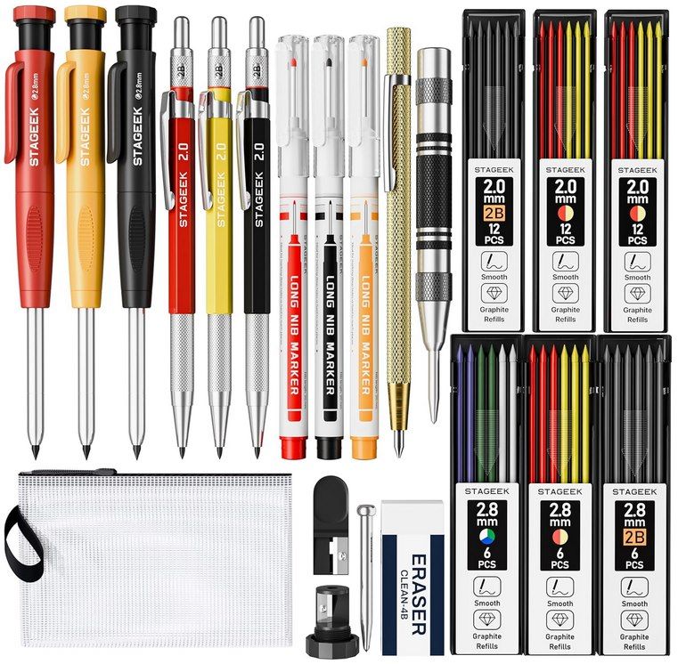 ✏️ 22er Set STAGEEK mechan. Zimmermannsbleistifte für 15,11€ (statt 20€)