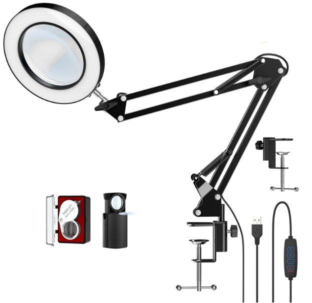 🔎 Lightswim 10-fache Lupenlampe mit Klemme, 72 LEDs & 3 Farbmodi für 14,79€ (statt 25€)