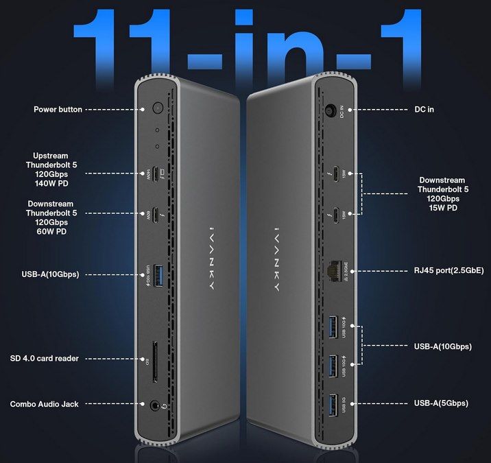 🖥️ iVANKY FusionDock Pro 3   Thunderbolt 5 Docking Station mit Dual 6K@60Hz für 199,99€ (statt 250€)