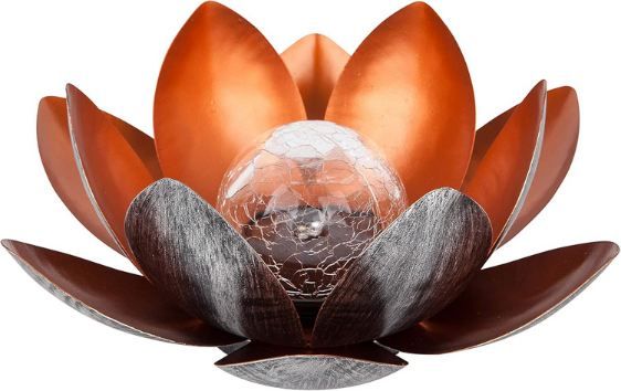🪷 Dehner Lotus Metall Solarleuchte, 27,5cm, Höhe 12cm für 20,59€ (statt 31€)