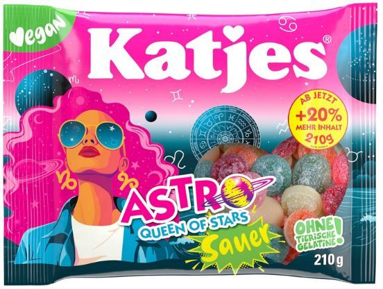 🍬 18er Pack Katjes Astro Queen of Stars Sauer, 3,78kg! ab 19€ (statt 25€)
