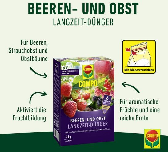 🌻 2kg COMPO Langzeit-Dünger für Beeren, Obst & Feingemüse für 5,31€ (statt 10€) 🌻 2kg COMPO Langzeit Dünger für Beeren, Obst & Feingemüse für 5,31€ (statt 10€)