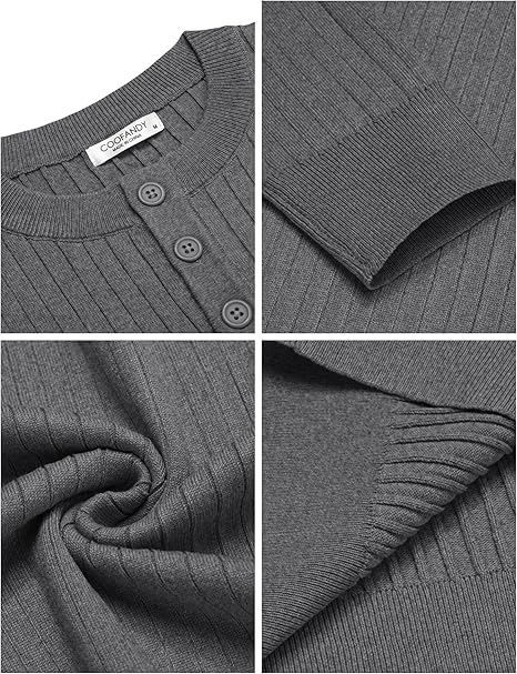 👕 Coofandy Henley Strickpullover mit Knopfleiste in versch. Farben für je 12,39€ (statt 25€)