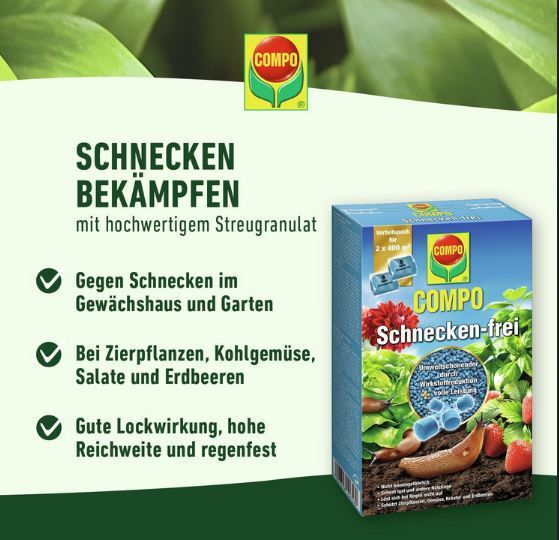 đ 2 x 200g COMPO Schnecken-Frei Schneckenkorn fĂŒr 8,50⏠(statt 11âŹ) đ 2 x 200g COMPO Schnecken Frei Schneckenkorn fĂŒr 8,50⏠(statt 11âŹ)