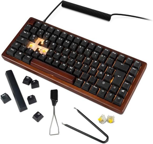 ⌨️ Sharkoon Skiller SGk50 S3 Wood 75% Gaming Tastatur für 129,90€ (statt 147€)