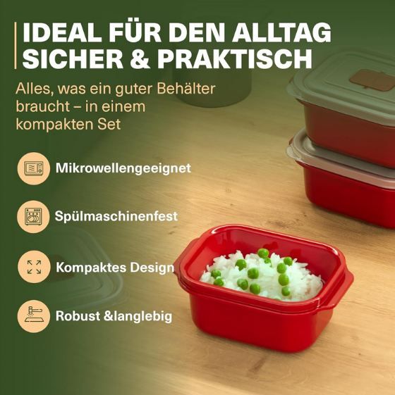 🍱 5er Set Viwares Frischhaltedosen, je 500ml für 12,66€ (statt 25€)
