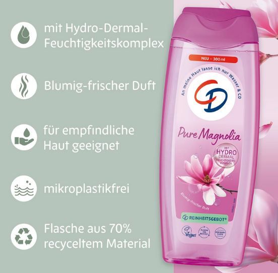 🚿 4x CD Dusche Pure Magnolia Duschgel, je 300ml ab 6€ (statt 8€) 🚿 4x CD Dusche Pure Magnolia Duschgel, je 300ml ab 6€ (statt 8€)