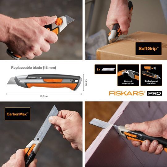 📦 Fiskars CarbonMax Cuttermesser, 16,5 cm für 11,99€ (statt 20€)