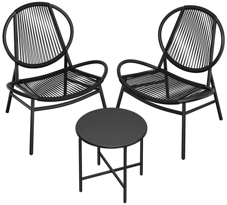 🌞 SONGMICS 3er Balkonmöbel Set aus 2 Stühlen & 1 Tisch für 67,99€ (statt 90€)
