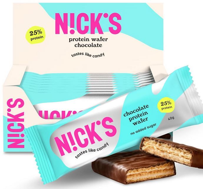 🍫 9er Pack NICKS Protein Wafer Riegel Chocolate ab 12,84€ (statt 19€)