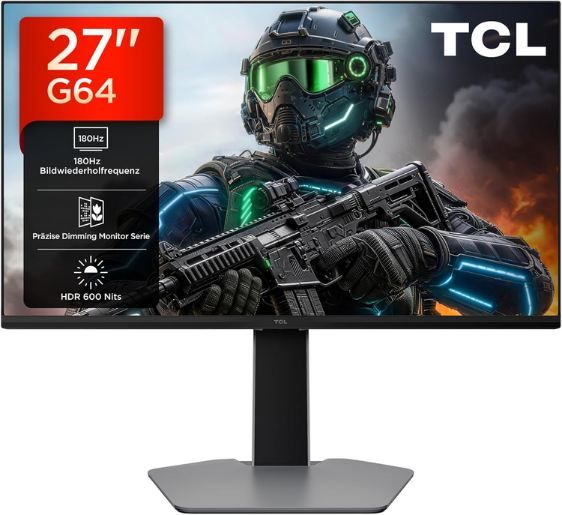 🖥️ TCL 27G64 - 27 🖥️ TCL 27G64 27 QD Mini LED QHD Gaming Monitor mit 180Hz für 249€ (statt 320€)
