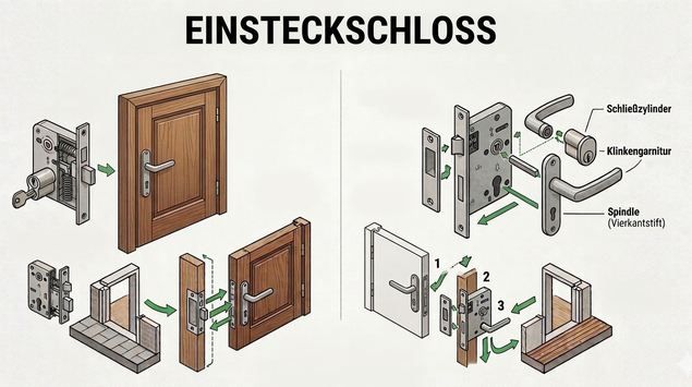 🗝️ 2x SAG BB Einsteckschloss DIN Rechts & Links für 9,90€ (statt 20€)