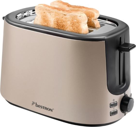 🍞 Bestron Toaster mit 2 Röstkammern & Brötchenaufsatz für 26,39€ (statt 33€)