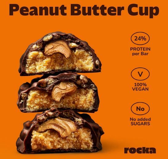 🥜 12er Pack Rocka Nutrition Peanut Butter Cup Protein Bar ab 21€ (statt 29€)