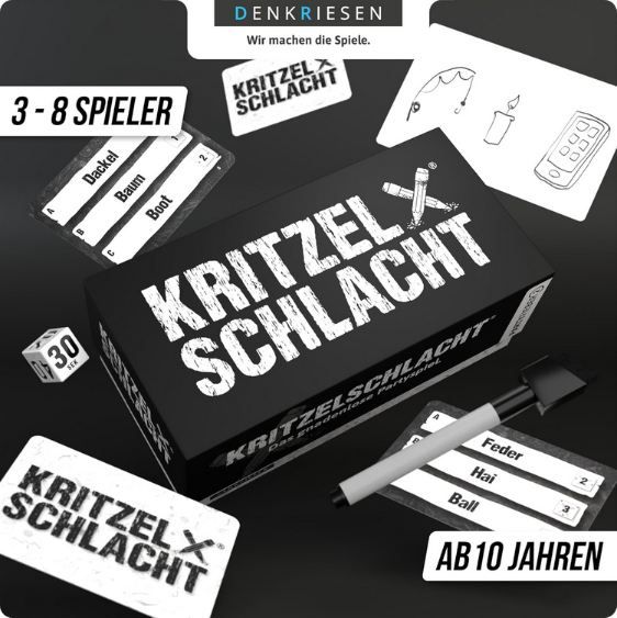 🎲 Denkriesen Partyfieber Kritzelschlacht Partyspiel für 14,99€ (statt 20€)