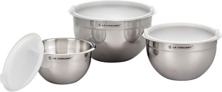 🥣 Le Creuset Rührschüsselset aus Edelstahl, 3 tlg. für 49,99€ (statt 62€)