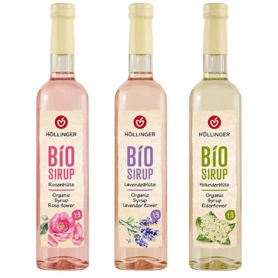 🍹 3er Pack Höllinger Bio Blütensirup mit Lavendel, Rosen & Holunderblüte ab 15,21€ (statt 23€)