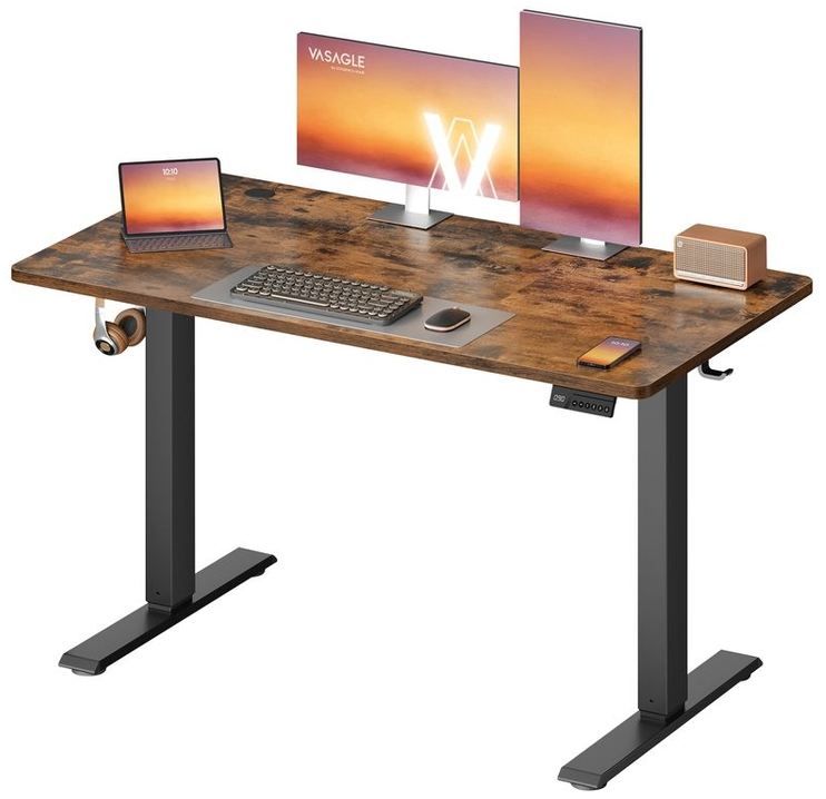 📋 VASAGLE elektr. Schreibtisch mit Memory Funktion mit 4 Höhen für 64,99€ (statt 80€)