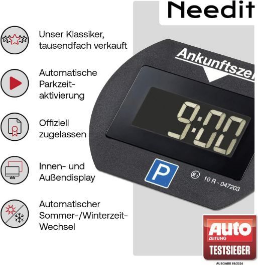 🅿️ 2er Pack Needit Park Lite elektronische Parkscheibe für 38,99€ (statt 50€)