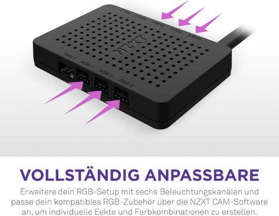 🖥️ NZXT RGB & Fan Controller mit 3 Lüfter Kanäle für 29€ (statt 34€)