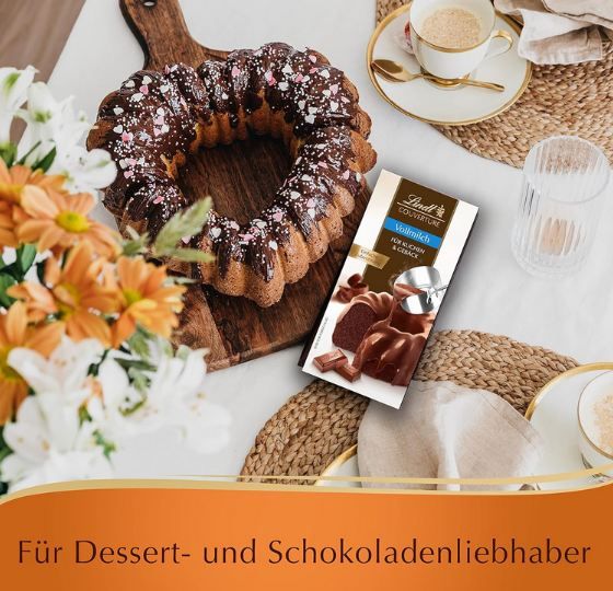 🍫 5er Pack Lindt Vollmilch Kuvertüre Schokolade, 100g für 13,90€ (statt 17€)