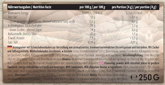 🍫 Pro Fuel Flavour Up Choco Milky Geschmackspulver, 250g ab 11,52€ (statt 19€)