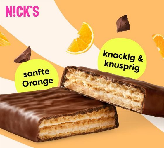 🍫 24er Pack NICKS Low Carb Keto Protein Wafer Riegel Orange ab 23,72€ (statt 35€)